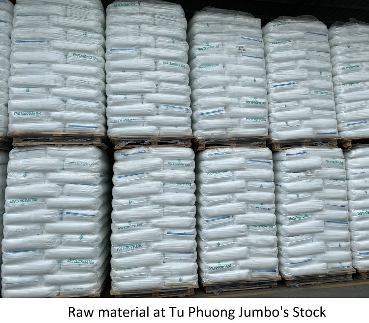 Raw material at Tu Phuong Jumbo's Stock (Virgin Resin)